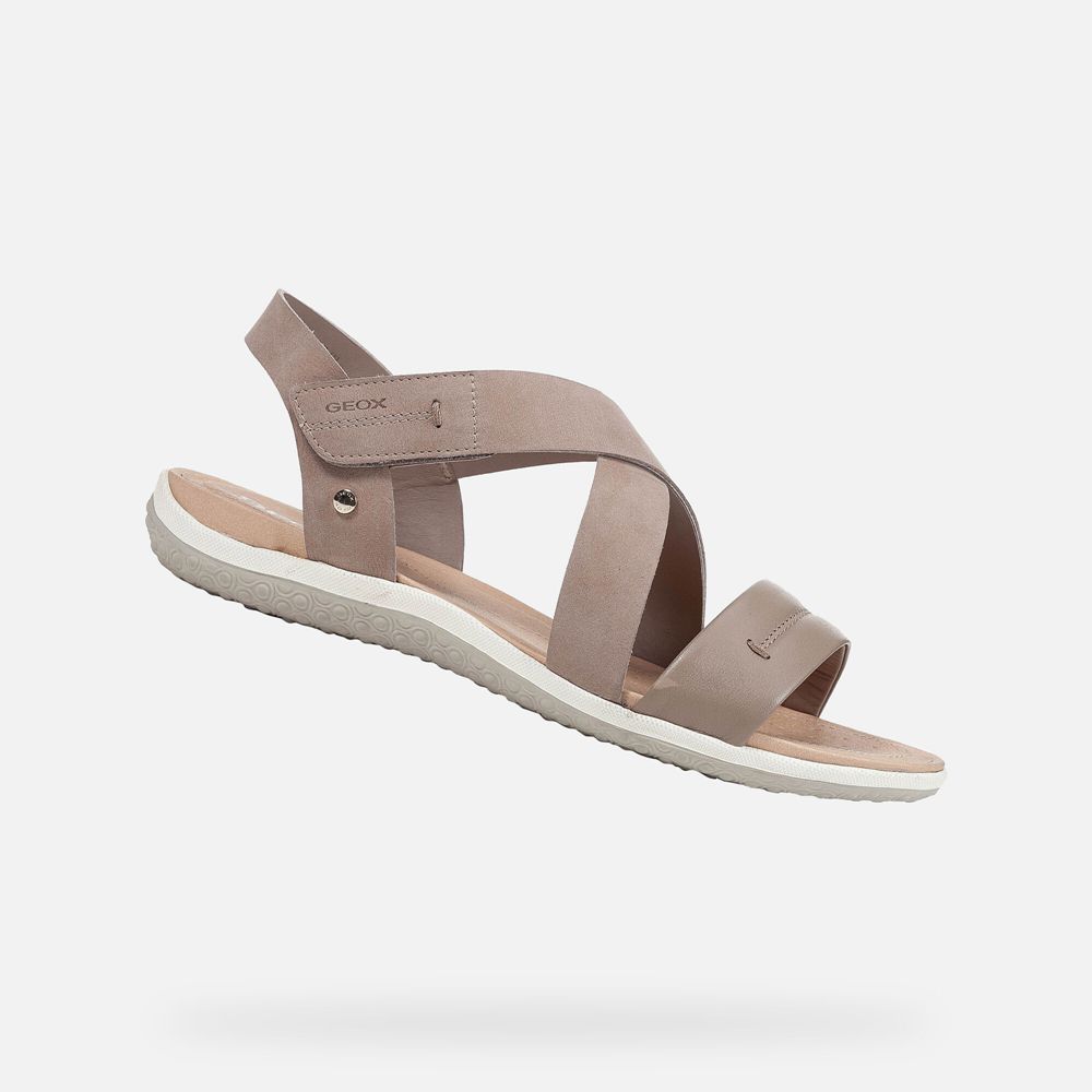 Geox Sandals Beige Vega - Geox Womens Shoes - WEZNRF739